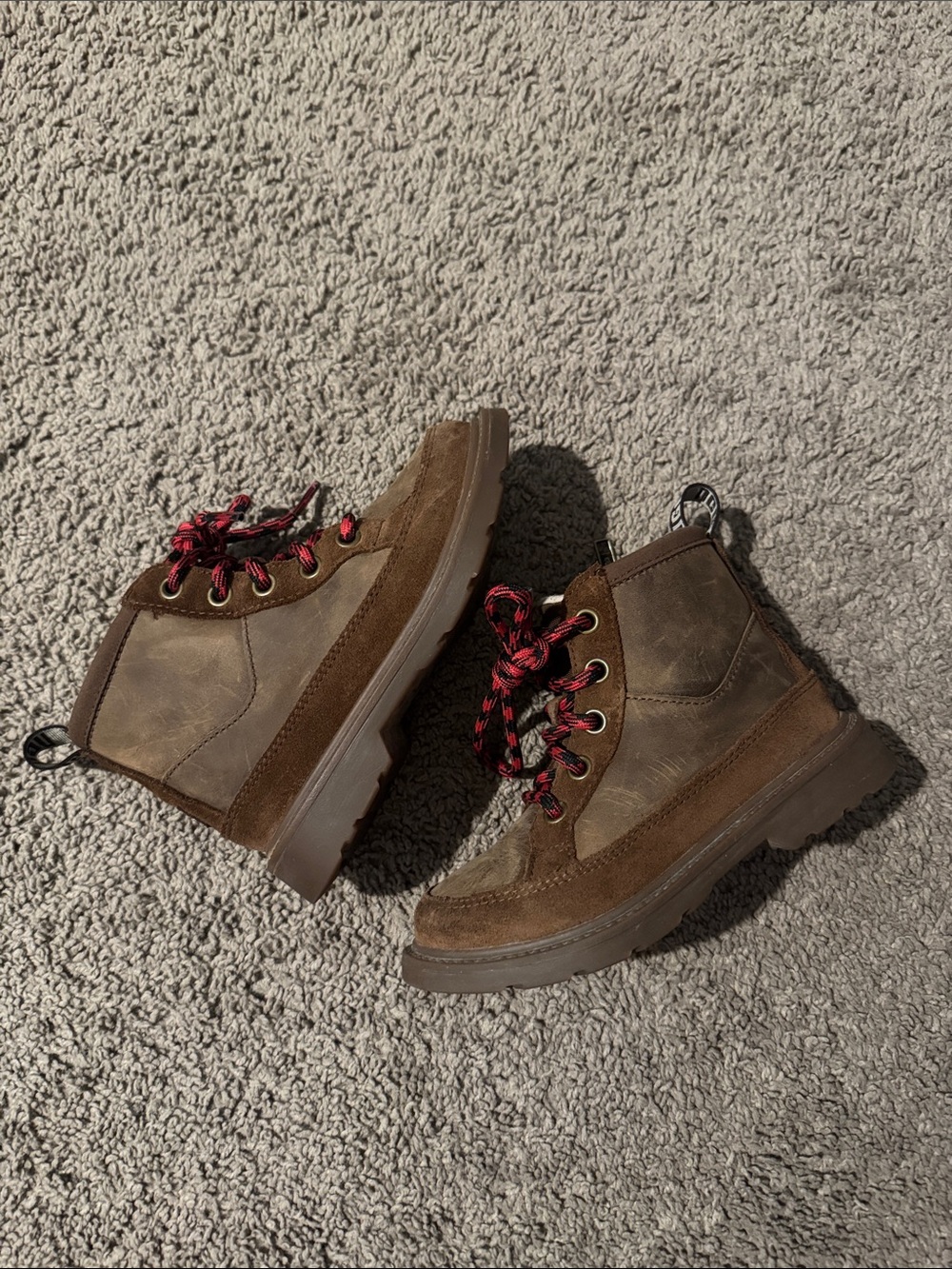 UGGS Kids Brown Lace-Up Boots